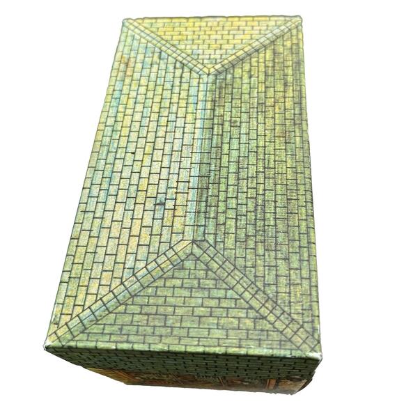 Vintage Tin Metal Recipe Box, 1979 Chein Industries Village Library Kitchen Use - Picture 5 of 14